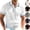 #03 White, variant on Men's Ribbed Knit Polo Shirt Summer Short Sleeve Contrast Trim Collar Cuffs Button Placket Casual Beach Golf Tops, #03 Wine, XL