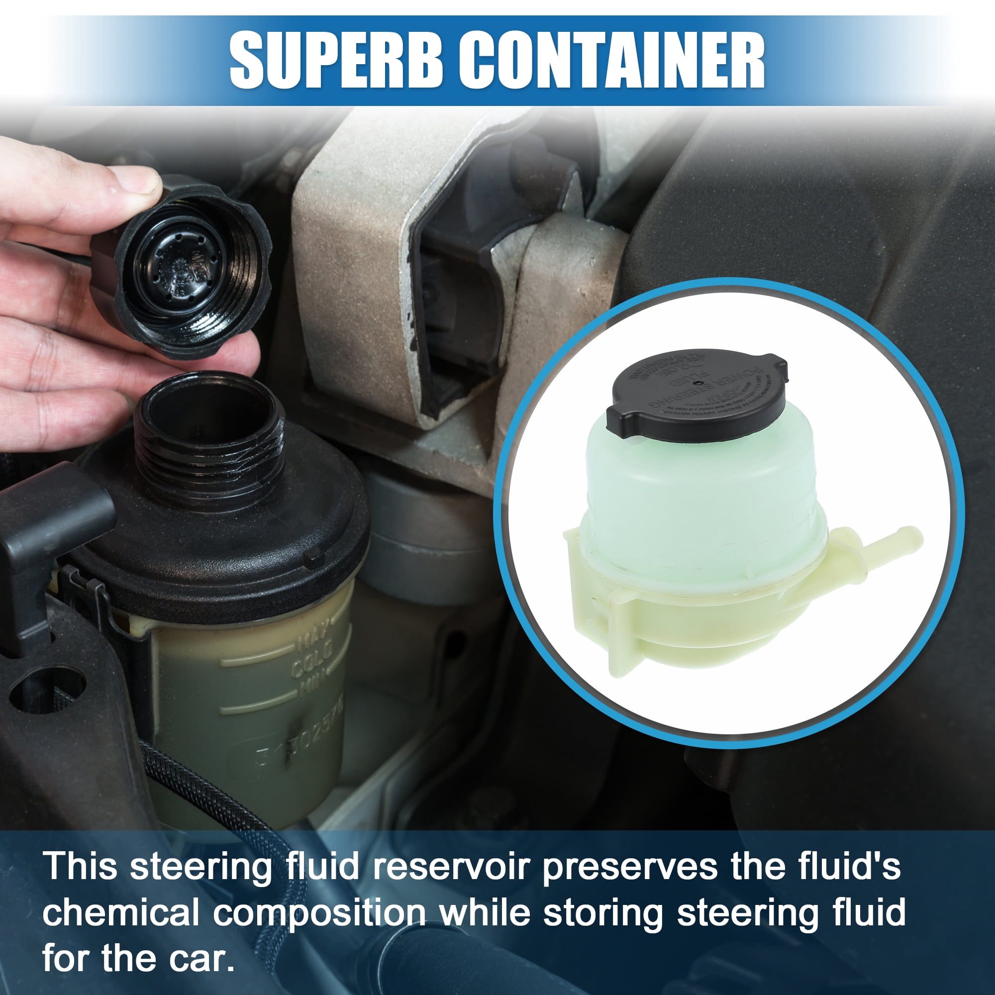 Unique Bargains Automotive Power Steering Reservoir No.4436006030 for Toyota Camry 2002-2011 for Toyota Avalon 2005-2012