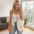 thumbnail image 4 of Uorisanigo Christmas Cute Santa Women's Sleeveless Vest Blazer with Pockets Waistcoat Vest for Women V Neck Blazer Vests Casual Outerwear Size S, 4 of 7