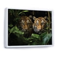 thumbnail image 2 of Designart "Tigers In Asian Painting II" Asian Art Floater Framed Wall Decor, 2 of 7