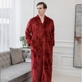 thumbnail image 1 of Albornoz de terciopelo Beibei con cremallera de otoño e invierno, bata extra grande, pijama grueso para hombres y mujeres, camisón de franela, 1 of 6