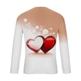 thumbnail image 3 of ZCFZJW Mens Valentines Day T-Shirts Big and Tall Regular Fit Casual Heart Pattern Print Long Sleeve Crewneck Pullover Sweatshirts Trendy Comfy Athletic Tees Tops XXL, 3 of 5