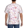 thumbnail image 3 of Bixox Men's Retro Floral Printed Short Sleeve Skinny Athletic T-Shirt, 3 of 6