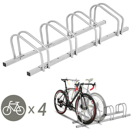 Gymax 4 Bike Bicycle Stand Parking Garage Storage Cycling Rack
