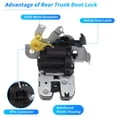 thumbnail image 4 of Unique Bargains Rear Trunk Latch Lock Actuator for Volkswagen Passat B8 2015-2020 4 Pins Rear Tailgate Latch Actuator 3G0827506B Black Silver Tone Plastic Iron, 4 of 7