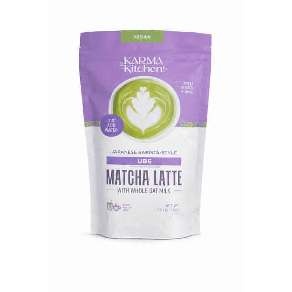 Karma Kitchen Ube Matcha Latte (with whole oat milk)