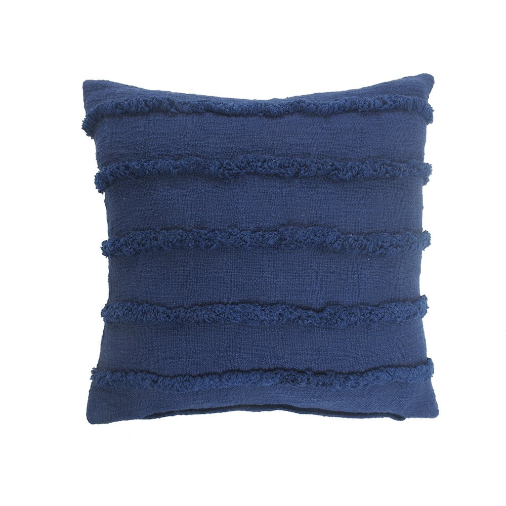 Ox Bay Navy Solid Organic Cotton Square 2 Piece Pillow Feather Filled Set