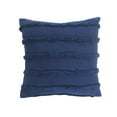 thumbnail image 5 of Laddha Home Designs Loomed Over Tufted Striped Shag Throw Pillow - 20" - Navy Blue - Set of 4, 5 of 7