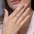 thumbnail image 3 of ANGARA Natural Three Stone Emerald Bar Bolo Ring in 14K Yellow Gold for Women (Size-2mm) | May Birthstone, Birthday, Anniversary, Jewelry Gift for Women | Natural Emerald Ring, 3 of 9