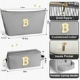 thumbnail image 3 of DAKIMOE Makeup Bag Cosmetic Bags Organizer Personalized Initial Travel Essentials Toiletry Bag for Birthday Christmas Girlfriend Teacher Valentines Day Gifts, 3 of 9