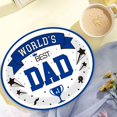 thumbnail image 3 of 50 PCS Father's Day Paper Plate,Large Oval Plates Disposable Plate Cake Dinner Plates 12 x 10 Inch Tableware for Father Day Wedding Birthday Party Decor Supplies, 3 of 3