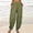 Olive Green, variant on Babysbule Long Pants for Women Fashion Ladies Summer Casual Loose Cotton And Linen Pocket Solid Trousers Pants