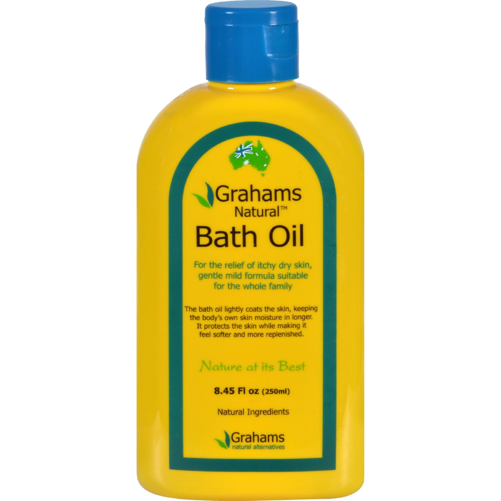 Grahams Natural Bath Oil Dry Itchy Skin 8.45 oz