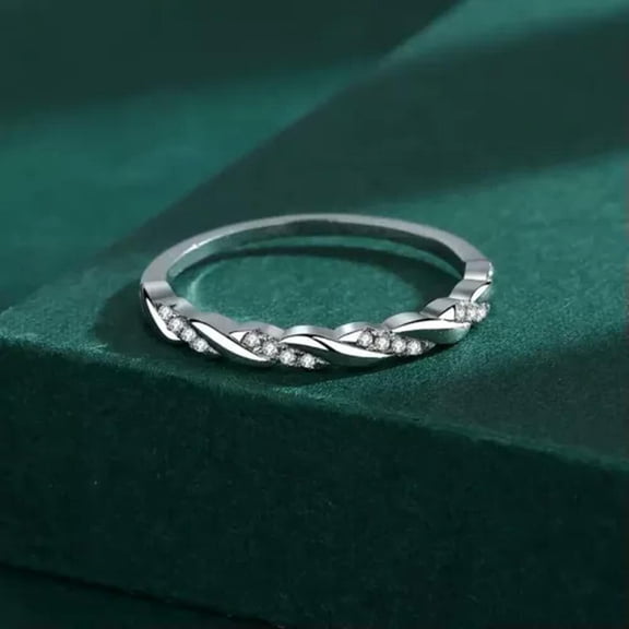 EOEMY Fashion 925 Silver Filled Ring Women Cubic Zircon Wedding Jewelry Sz 6-10-9