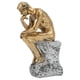thumbnail image 2 of Estatua del pensador Estilo retro Líneas energéticas Estable Antideslizante Durable Resina Estatua del hombre pensante para el dormitorio de la oficina en casa, 2 of 12