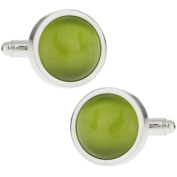 Olive Green Catseye-style Cufflinks by Cuff-Daddy