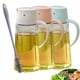 thumbnail image 1 of Botella dispensadora de aceite para cocina, material seguro, saludable y duradero, boquilla antigoteo, 21 oz/630 ml, grado alimenticio, libre de BPA, polipropileno y vidrio sin plomo, tapas, 1 of 8