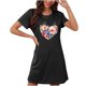 thumbnail image 1 of Camisón corto de talla grande para mujer, camisón de manga corta con estampado de pecho a la moda, camisón para mujer, 1 of 2