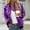 011 Multicolor, variant on Hvot&aat Bomber Jacket Women Sequin Print Long Sleeve Open Front Zipper Cardigan Casual Vintage Baseball Jacket