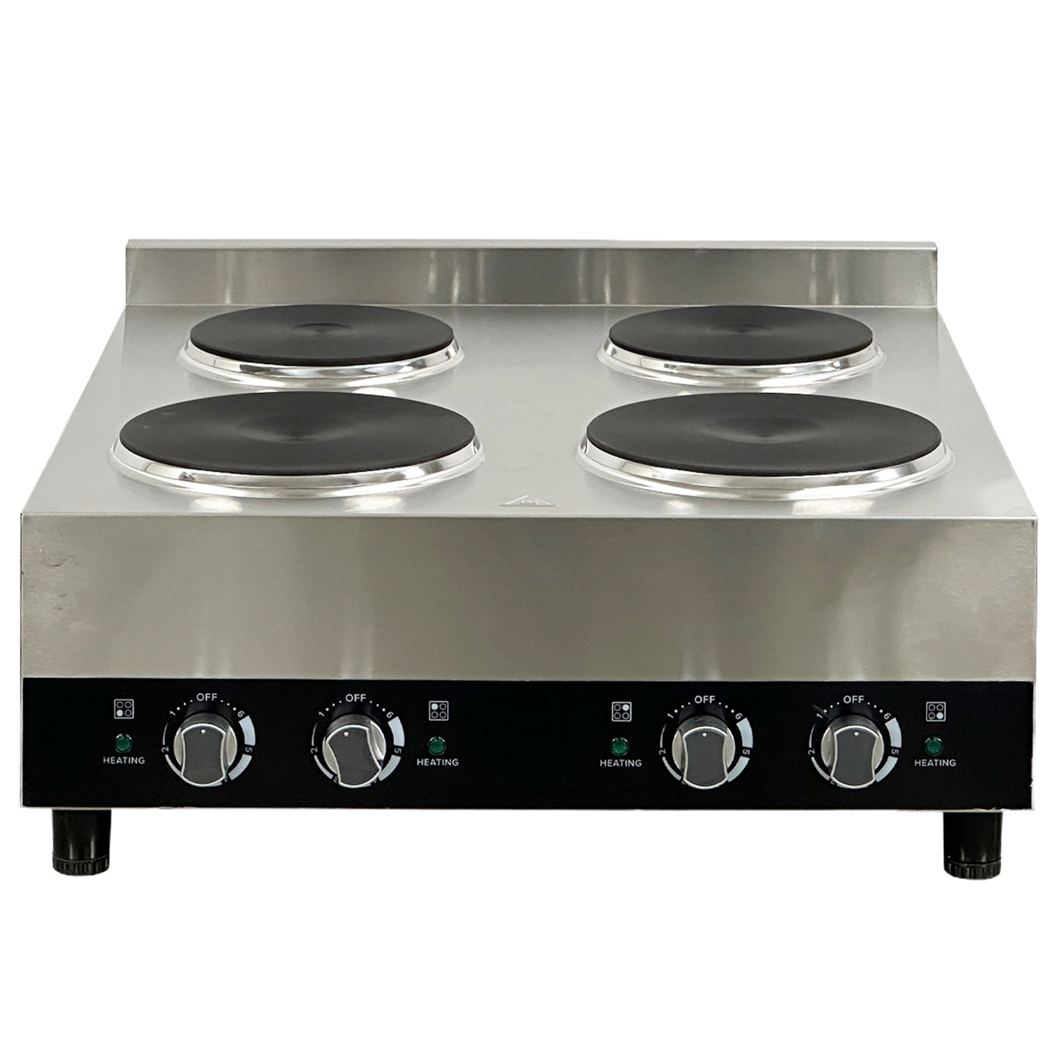 5600W Commercial Electric Four Burner Hot Plate Stove Range 240V, Heavy Duty Hot Plate, NSF Certified