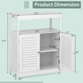 thumbnail image 3 of Costway Bathroom Floor Cabinet Free Standing Storage Organizer w/ Double Shutter Doors, 3 of 9