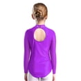 thumbnail image 4 of TTAO Girl's Full Body Dance Unitard Athletic Jumpsuit Active Bodysuit Biketard Tracksuit Figure Skating Outfit Purple 12, 4 of 5