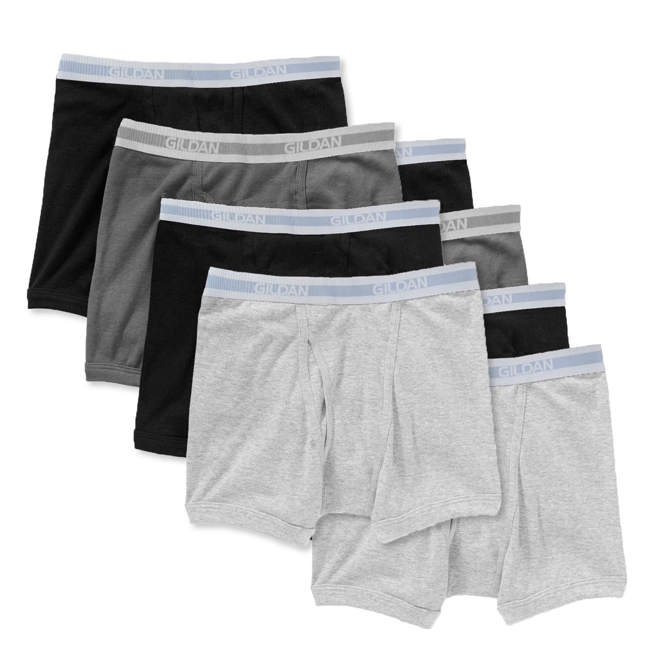 Gildan Mens Boxer Briefs Premium 100 Cotton Comfort Plush Waistband