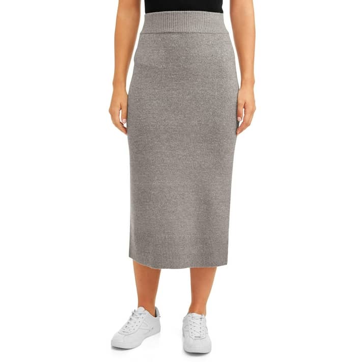 Time and Tru Women's Sweater Skirt - Walmart.com