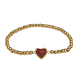 thumbnail image 1 of LuckyLy Pulseras Mujer Oro 14k con Piedras Naturales, Brazalete de Acero Inoxidable con Baño Oro 14k – Joyería ideal como Regalos para Mujer San Valentín y Regalos para Mamá Navidad, rojo Unitalla, 1 of 7