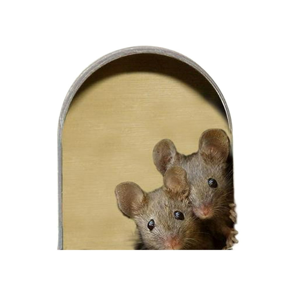 Utoimkio Realistic 3D Mouse Hole Wall Decal, Cute Unique