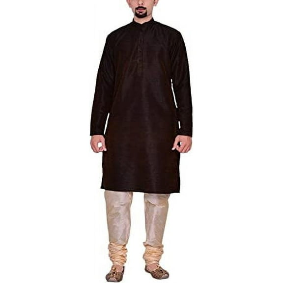 Royal Men's Silk Blend Kurta & Churidaar Set