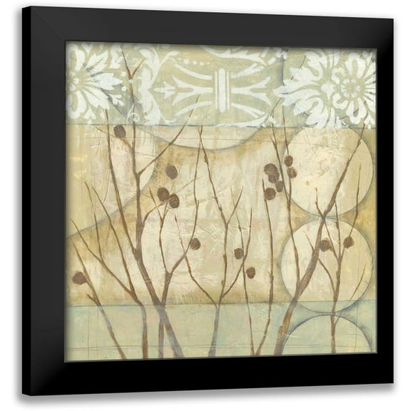 Goldberger, Jennifer 12x12 Black Modern Framed Museum Art Print Titled - Small Willow and Lace I