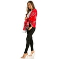 thumbnail image 3 of Sakkas Tawny Reversible Butterfly Pashmina/ Shawl/ Wrap/ Stole - Red - One Size Regular, 3 of 5