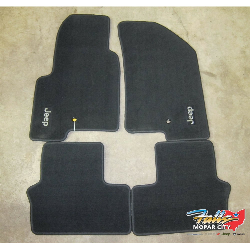 20142016 Jeep Compass/Patriot Front & Rear Black Carpeted Floor Mats