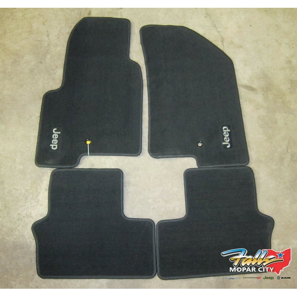 20142016 Jeep Compass/Patriot Front & Rear Black Carpeted Floor Mats