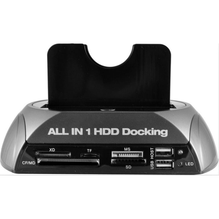 2.5 3.5 IDE SATA HDD Hard Drive Dock All In 1 Docking Station and Card  Reader