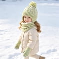 thumbnail image 5 of PureCasa Toddler Kids Winter Hats Gloves Neck Warmer for 2-10 Years Beanie Hat with Earflaps,Knit Mittens & Neck Gaiter Warmer for Kids, 5 of 7
