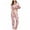 Pink, variant on Azrian Womens Print Home Wear Two-Piece Suit Long Sleeve Pants Pajama Set
