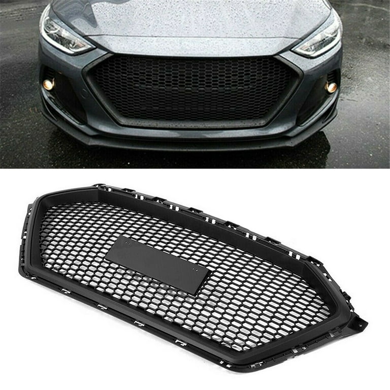 Labwork Front Bumper Grille Honeycomb Mesh Grill Fit for 2017 2018 Hyundai  Elantra 