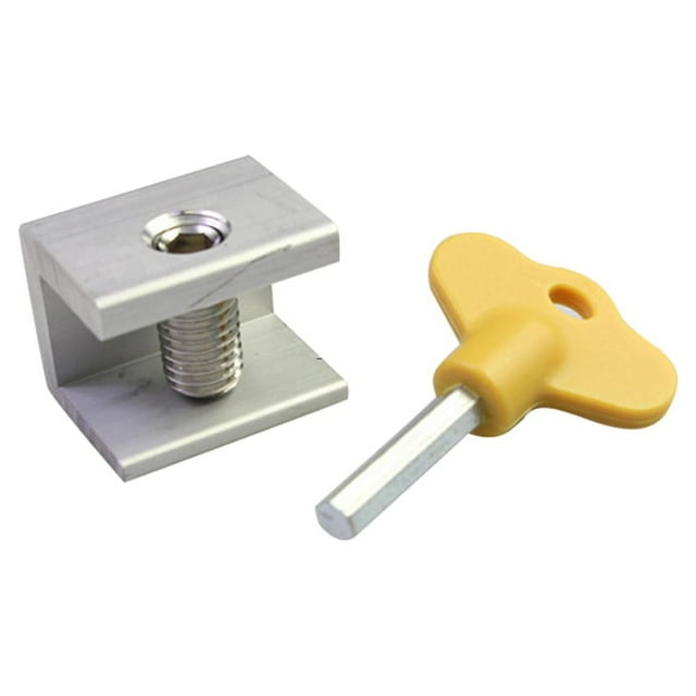 Mistaha 1 Pcs Adjustable Sliding Window Lock Stopper Door Frame Security Locks With Key