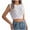 White, variant on TSADFHJI White Tank Tops Women Plus Size Women's Round Neck Sleeveless Knitted Slim Fit Casual Open Navel Vest L White