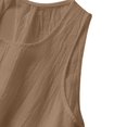 thumbnail image 5 of Bovemsi Women's Cotton Linen Camisole - Solid Color Pleated Sleeveless Vest, Versatile Outer/Inner Wear, Base Layer for Under Clothes, 5 of 7