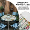 thumbnail image 5 of Easter Fitted Tablecloth with Elastic Edged, Round Table Cloth for Dining Table, Spring Watercolor Eggs Farmhouse Gnomes Wooden Grain Waterproof Oil Proof Table Cover for Indoor Outdoor 36"-44", 5 of 8