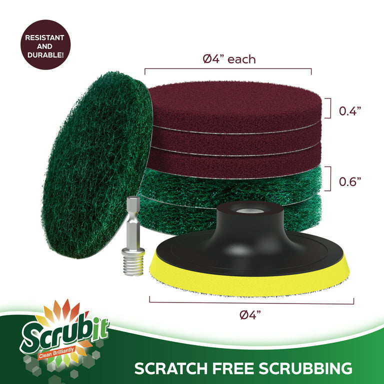 Yocada Scouring Pads Fit Tub Tile Scrubber Brush 3 Pack FSZ037