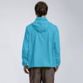 thumbnail image 5 of Yzengfg Mens Four Seasons Solid Color Packable Rain Jacket Lightweight Windproof Raincoat With Hood Outdoor Rain Gear Travel Hiking Cycling, 5 of 5