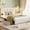 Flannel white, variant on Upholstered Platform Bed Frame with Storage Drawers and LED Headboard, Adjustable, Wood Slats, No Box Spring, Easy Assembly