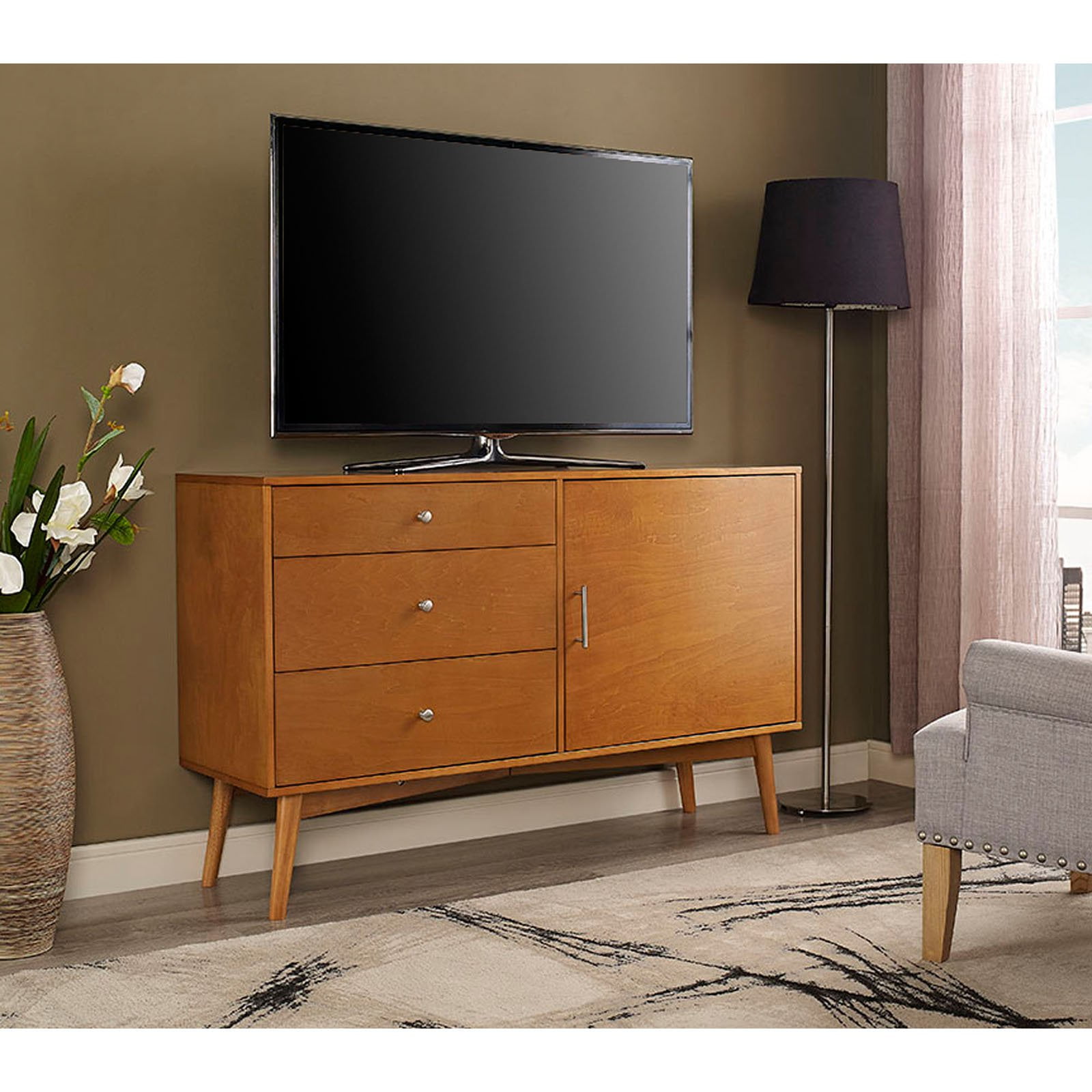 Walker Edison angeloHOME 52 in. MidCentury TV Console