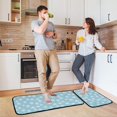 thumbnail image 6 of 2-Piece Kitchen Mat Set Non Slip Washable Floor Mats Decorative Rugs for Kitchen Sink Laundry Elegant White Roses, 6 of 7