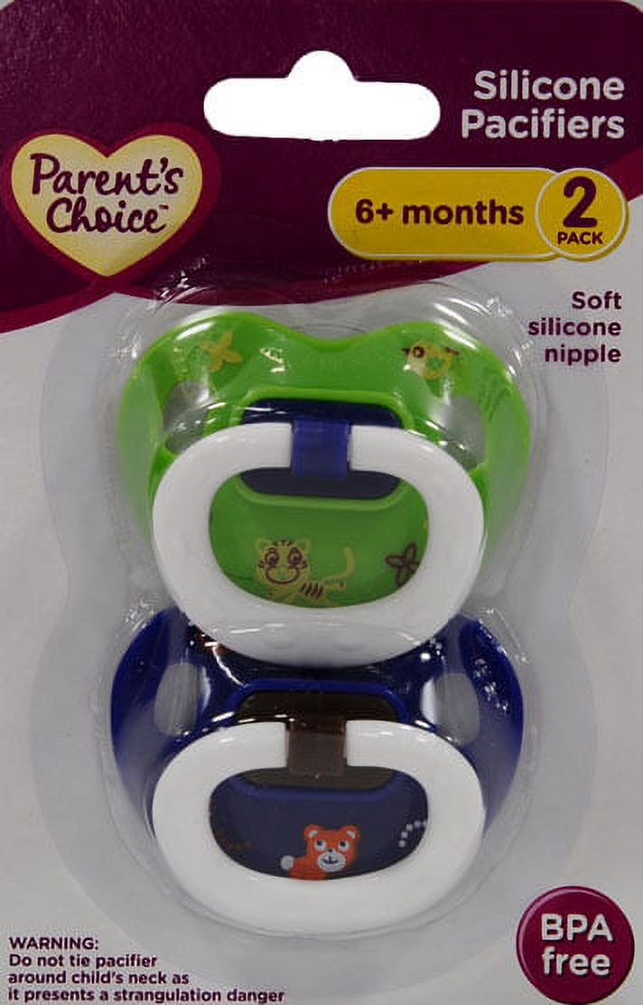 Parent's Choice Silicone Orthodontic Vent Pacifiers, 6+ Months, 2 Pack