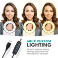thumbnail image 4 of Movo VGC-1 Bague Lumineuse Flexible pour Selfie, 3 Modes d'Éclairage, 10 Réglages de Luminosité, Cou Réglable, Connexion USB - Parfait pour Diffusion en Continu en Direct, Tutoriels Maquillage, Vlogging, Tournage TikTok et Plus, 4 of 4